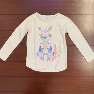 Gymboree Spring Fox  Floral Graphic Long Sleeve